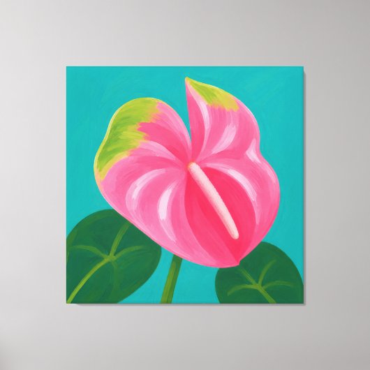anthurium-schilderij canvas afdruk (Voorkant)