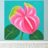 anthurium-schilderij canvas afdruk (Insitu (Houten vloer))