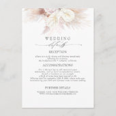 Anthuriums en Pampas Gras Bruiloft Informatie Informatiekaartje (Voorkant)