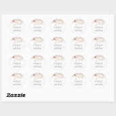 Anthuriums en Pampas Grass Elegant Exotisch Ronde Sticker (Vel)