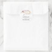 Anthuriums en Pampas Grass Elegant Exotisch Ronde Sticker (Tas)