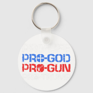 Anti-abortus Pro-god Pro-wapen Pro-Trump Sleutelhanger