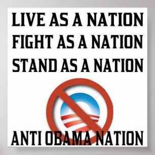 Anti affiche de nation d'Obama