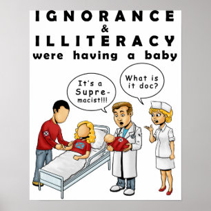 Anti affiche de racisme montrant la naissance du