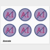 Anti AI 3 inch ronde sticker (Vel)