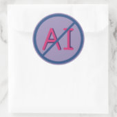 Anti AI 3 inch ronde sticker (Tas)