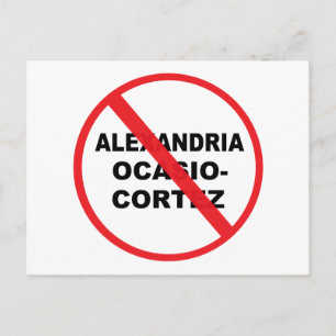 Anti Alexandria Ocasio-Cortez Briefkaart