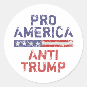 Anti-Amerikaanse antitrump Ronde Sticker