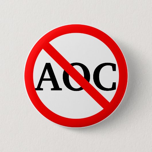 Anti AOC Alexandria Ocasio Cortez Button (Voorkant)