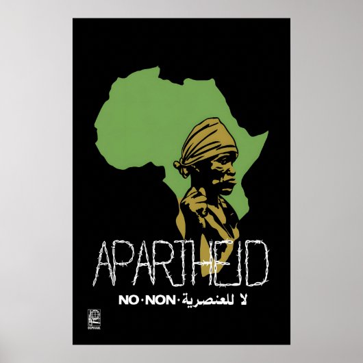 Anti-Apartheids poster OSPAAAL (Voorkant)