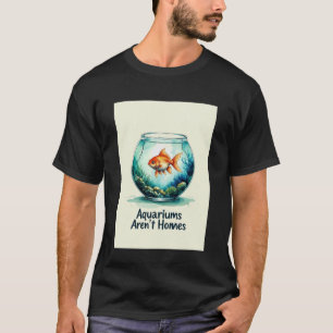 Anti-Aquarium Dierenbescherming Vis T-shirt