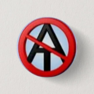 Anti-atheïstische knop 2 ronde button 3,2 cm