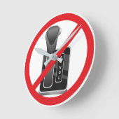 Anti-Automatisch - Grappige Stick Shift Handgescha Ronde Klok (Hoek)