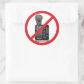 Anti-Automatisch - Grappige Stick Shift Handgescha Vierkante Sticker (Tas)