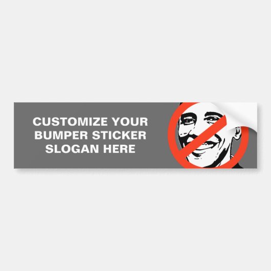 ANTI-BARACK OBAMA: ANTI-OBAMA BUMPERSTICKER (Voorkant)