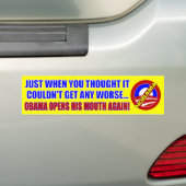 Anti-Barack Obama Bumpersticker (Op auto)
