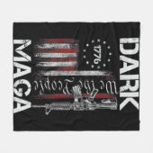 ANTI-BIDEN DARK MAGA SUPPORT TRUMP FLEECE DEKEN (Voorkant (Horizontaal))