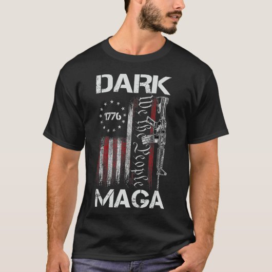 ANTI-BIDEN DARK MAGA SUPPORT TRUMP T-SHIRT (Voorkant)