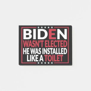 Anti-Biden, Joe Biden, als een toilet - anti-Biden Post-it® Notes