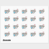 Anti-blauw vinkje ronde sticker (Vel)