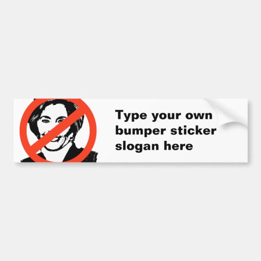 ANTI-BOXER: ANTI-Barbara Boxer Bumpersticker (Voorkant)