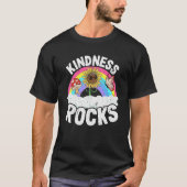 Anti Bullying Hippie Retro Teacher Rainbow Kindnes T-shirt (Voorkant)