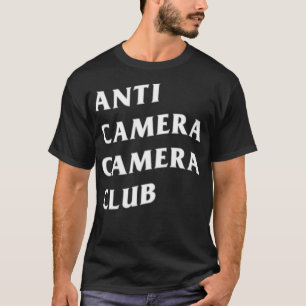 Anti-camera camera club zwart t-shirt