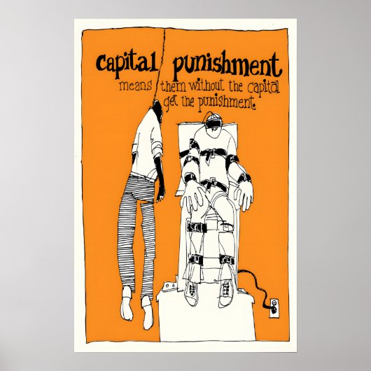 Anti Capital Punishment Poster Political Human (Devant)