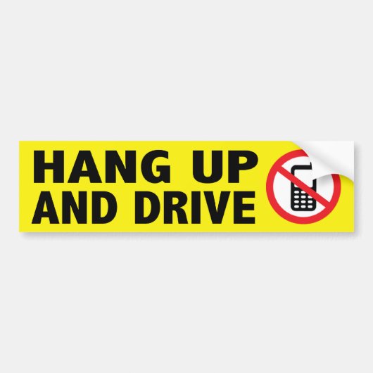 Anti-cellphone bumpersticker (Voorkant)