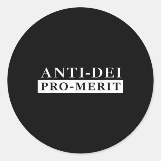 Anti Dei Pro Merit Grappig Ronde Sticker (Voorkant)