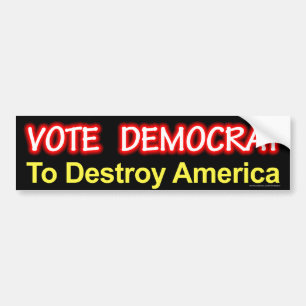 anti-democraat : "Stemming voor de vernietiging va Bumpersticker