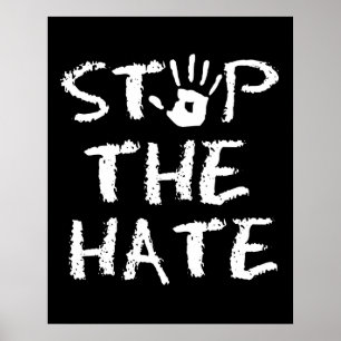 Anti Discriminatie Racisme en Haat Stop De Haat Poster