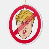 ANTI DONALD Karikatuur - Anti-Trump - Keramisch Ornament (Links)