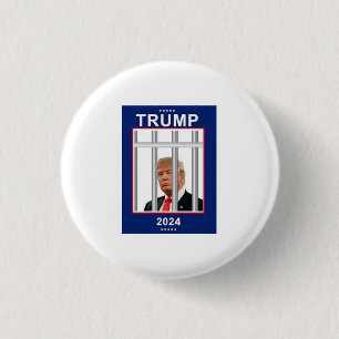 Anti Donald Trump 2024 Gevangenis Ronde Button 3,2 Cm