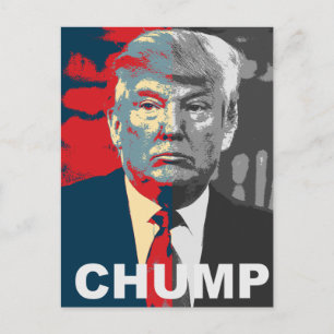 Anti Donald Trump-campagne   Chump Briefkaart