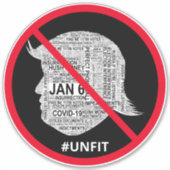 Anti-Donald-Trump Word Cloud Car Sticker (Voorkant)