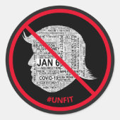 Anti-Donald-Trump Word Cloud Ronde Sticker (Voorkant)