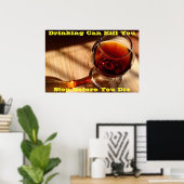 Anti-Drink posters op groen (Thuiskantoor)