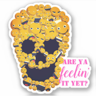 Anti emoji emoticon schedel sticker