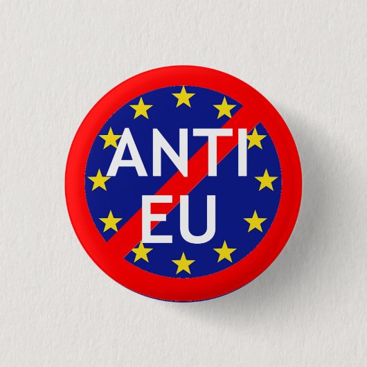 Anti-EU-badge Ronde Button 3,2 Cm (Voorkant)