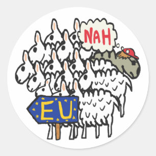 Anti-EU Brexit Ronde Sticker