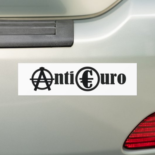 ANTI EURO BUMPERSTICKER (Op auto)