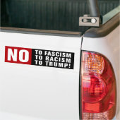 Anti-fascisme anti-racisme antitrump bumpersticker (Op Truck)