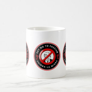 Anti-fascisme denim jas koffiemok