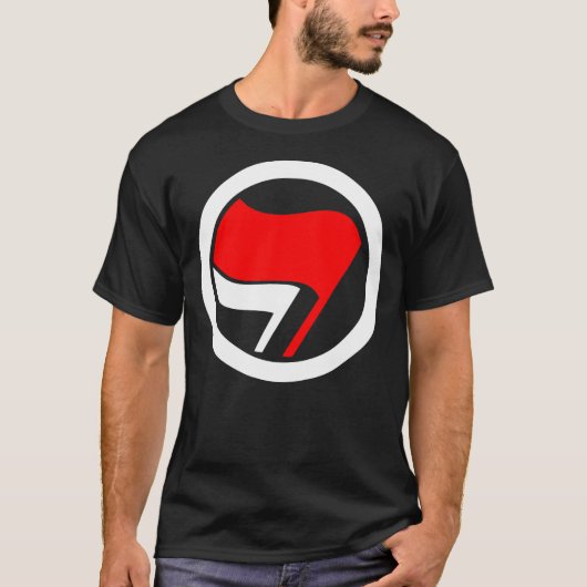 Anti-Fascisme Vlag Omgekeerd T-shirt (Voorkant)