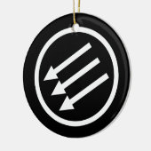 Anti-fascisme Witte Pijlen Keramisch Ornament (Links)