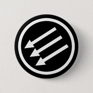 Anti-fascisme Witte Pijlen Ronde Button 5,7 Cm