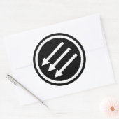 Anti-fascisme Witte Pijlen Ronde Sticker (Envelop)