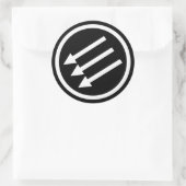 Anti-fascisme Witte Pijlen Ronde Sticker (Tas)