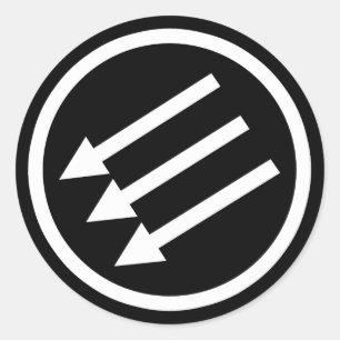 Anti-fascisme Witte Pijlen Ronde Sticker